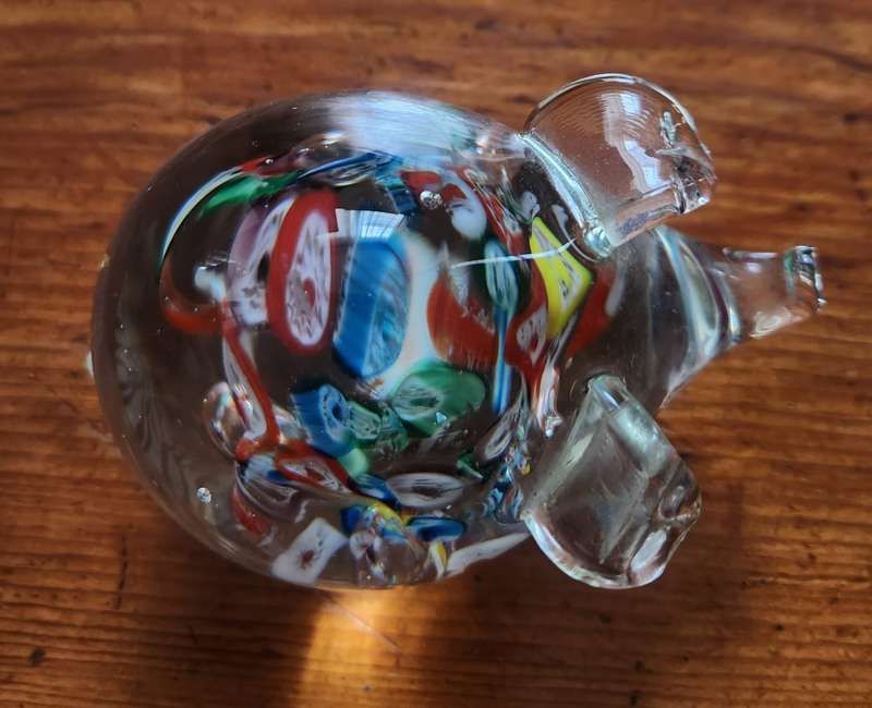 Lenwile Ardalt Japan Pig Hog Art Glass Paperweight
