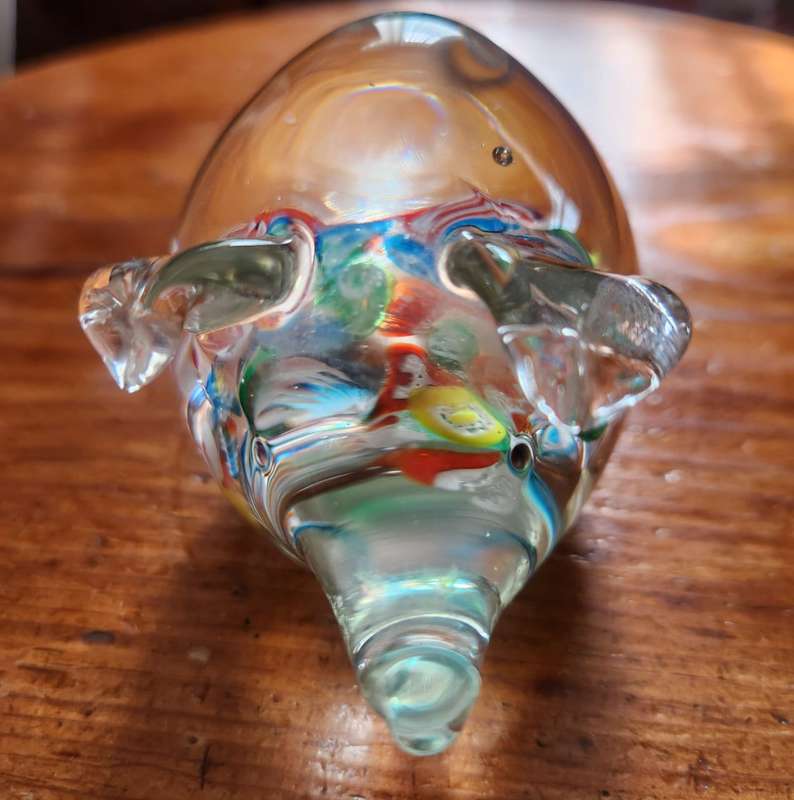 Lenwile Ardalt Japan Pig Hog Art Glass Paperweight