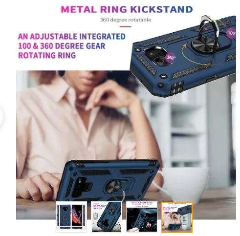 Armor Case Pouch With Magnetic Ring Holder For Samsung Galaxy Note 9