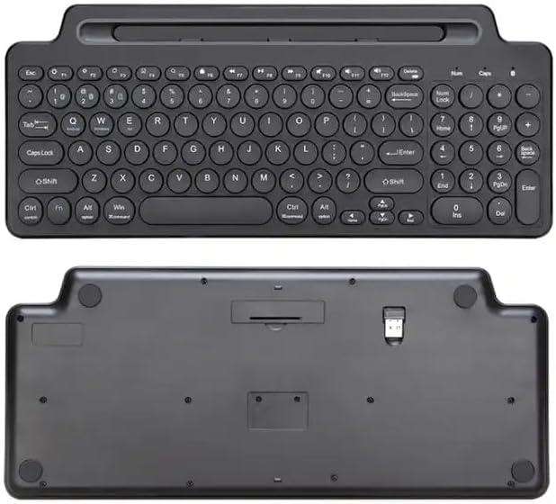 Buysave Keyboard Medium Size with Wireless & Bluetooth incl built in phone holder + Free Gift
