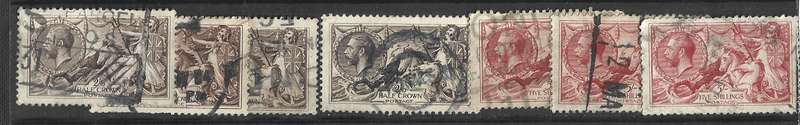 GB Double Heads 2/6 and 5/- shades as scanned