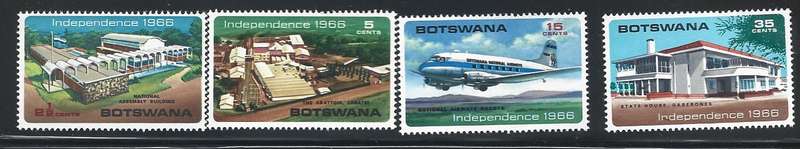 Botswana MNH set Independence as scxanned