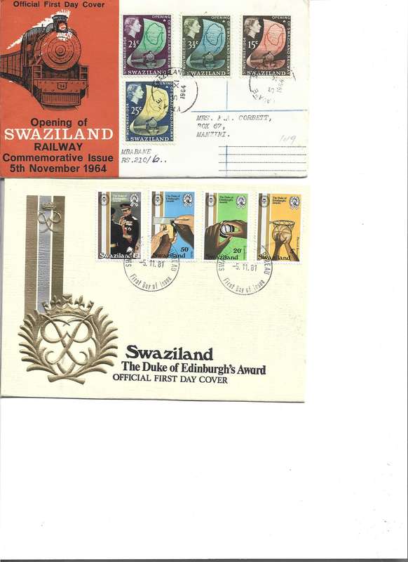 Swaziland six clean  FDC as scanned