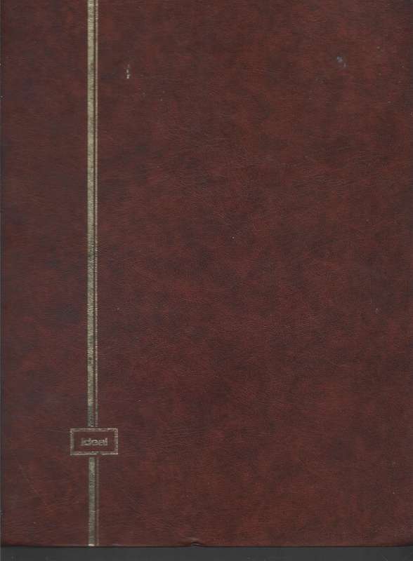 Older Ideal 16 page stock book contains many hundreds of used stamps see notes