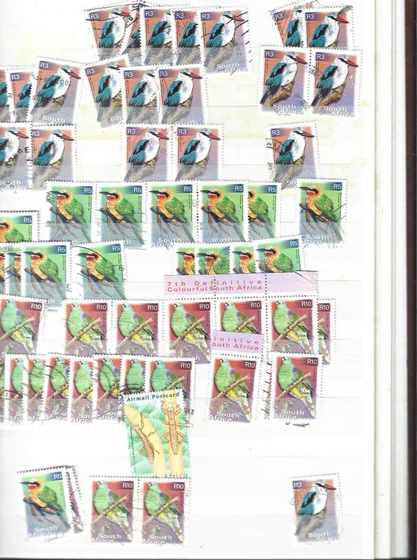 Older Ideal 16 page stock book contains many hundreds of used stamps see notes