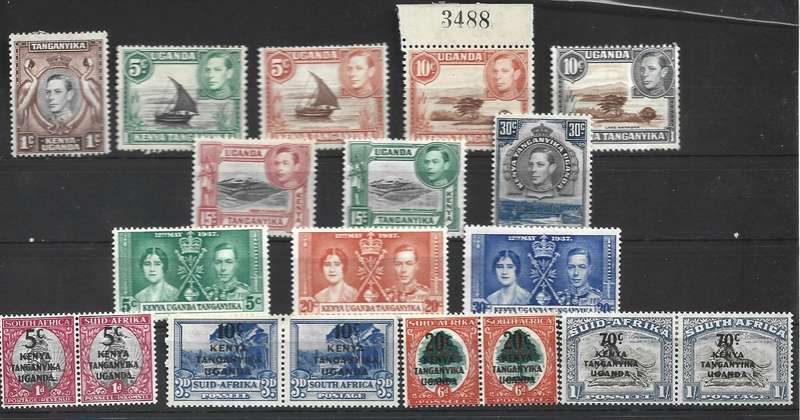 KUT Hinged mint selection as scanned