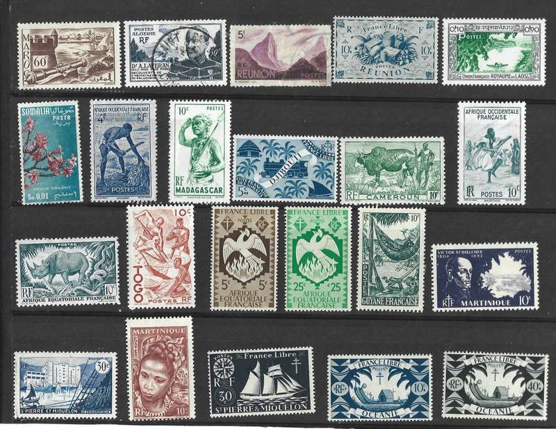 French Colonies in Africa Hinged mint and used