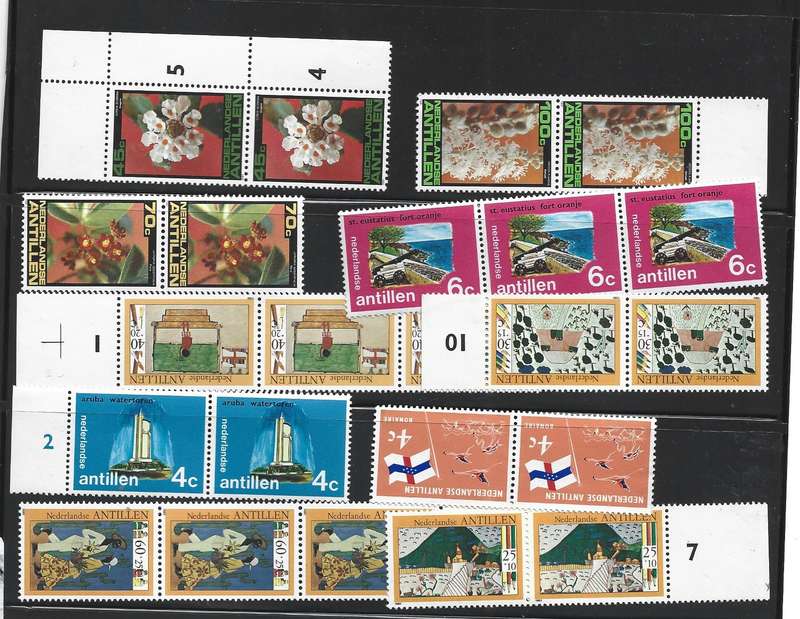 Netherlands Antillen MNH selection on  three scans