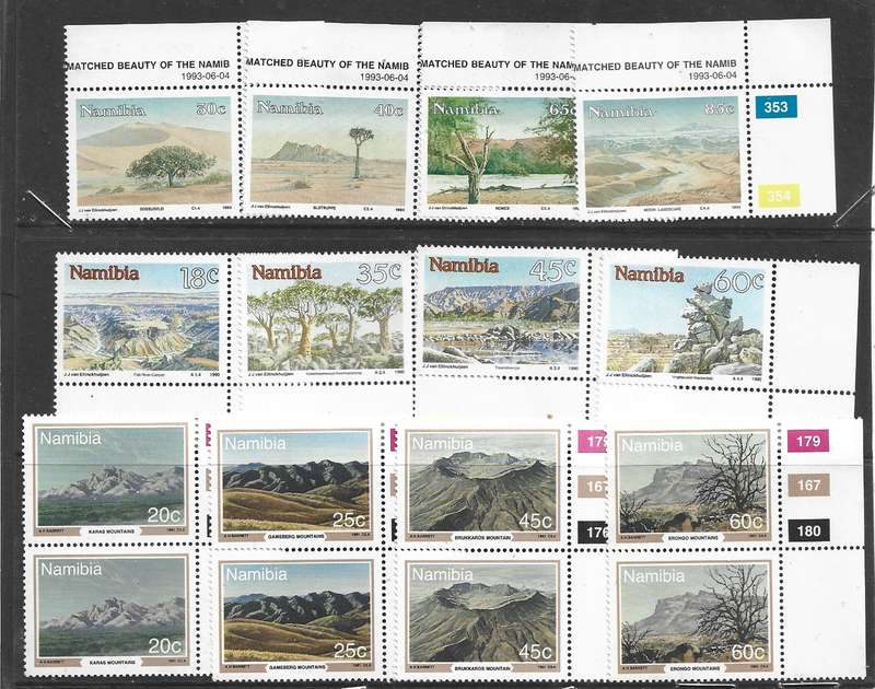 Namibia MNH selection as scanned
