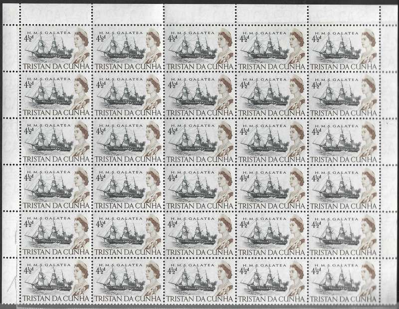 Tristan Da Cunha part sheet SG 76