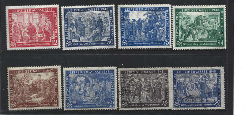 Deutsche Post 1947/8 hinged mint  issues as scanned last two bottom row are used