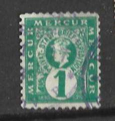 Mercur privat Stad Brief expedition  Hanover 1886 used stamp.