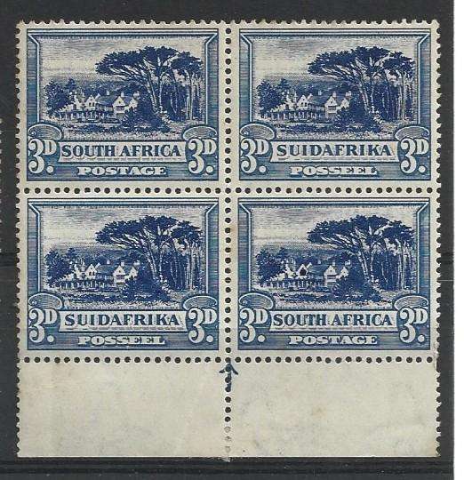 SA Union SACC  46a block of four with shuttered window and inverted watermark faint see note .
