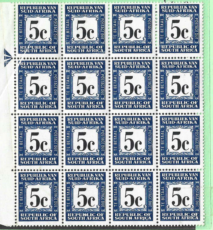 SACC 59hMNH  Postage Due 5c arrow block of 20 as scanned