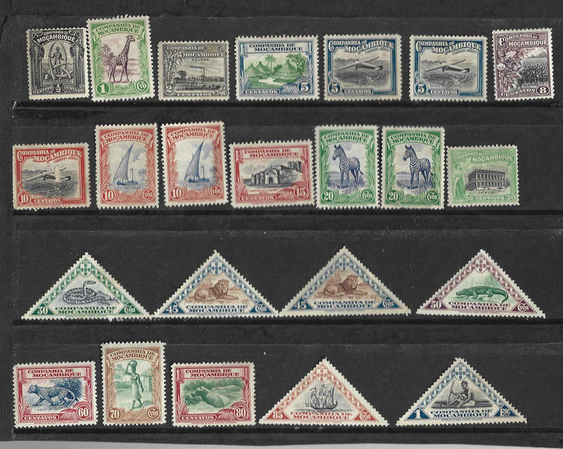 Mozambique  Company hinged mint to 1 esc.some duplication  as scanned