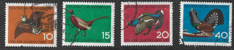Germany fine used birds set per scan