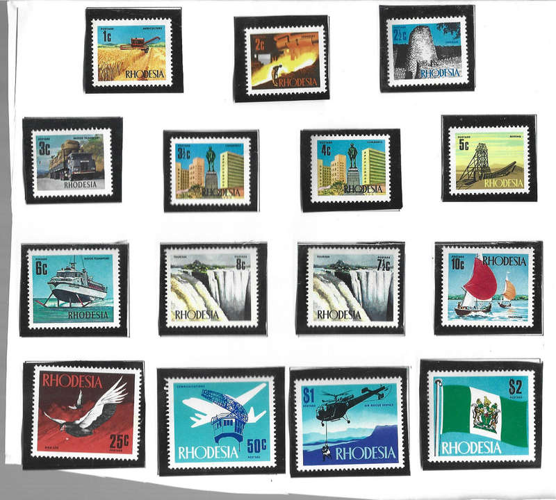 Rhodesia MNH 1970 definitive issue on paper