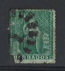Barbados appears to be SG20 Deep Green fine used see scan Cat GBP 35