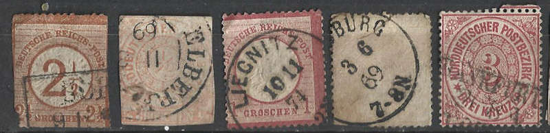 Germany used stamps from 1800's as scanned