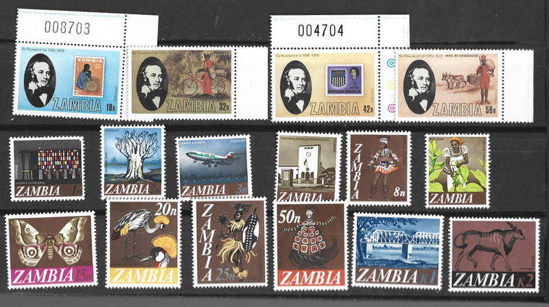 Zambia MNH sets as scanned