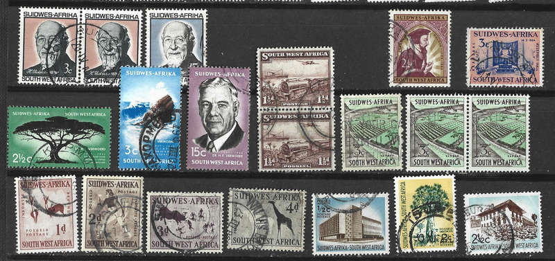 SWA hinged mint selection bottom row 1st 4 Coat of Arms last three no watermark