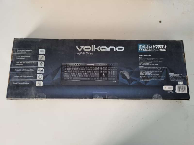 VOLKANO WIRELESS KEYBOARD AND MOUSE GRAPHITE SERIES