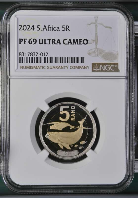 2024 South Africa Proof PF69 Set. 7 Coin Proof Set With 1oz Silver Bee NGC Graded PF69 Proof Set