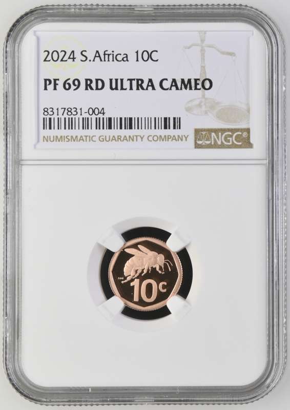 2024 South Africa Proof PF69 Set. 7 Coin Proof Set With 1oz Silver Bee NGC Graded PF69 Proof Set