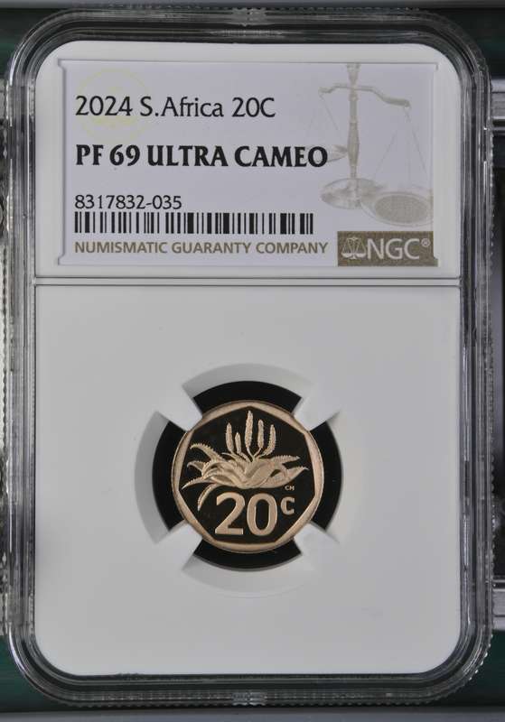 2024 South Africa Proof PF69 Set. 7 Coin Proof Set With 1oz Silver Bee NGC Graded PF69 Proof Set