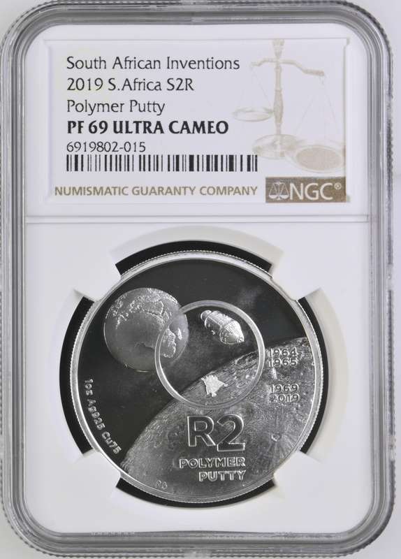 2019 South Africa Silver Polymer Putty South African Inventions S2R NGC Grade PF 69 ULTRA CAMEO