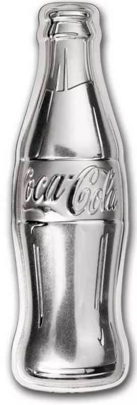 Coca-Cola® 1 Oz Silver Shaped Bottle in Stylish Tin Box With Certificate