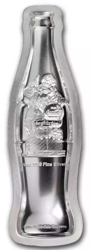 Coca-Cola® 1 Oz Silver Shaped Bottle in Stylish Tin Box With Certificate