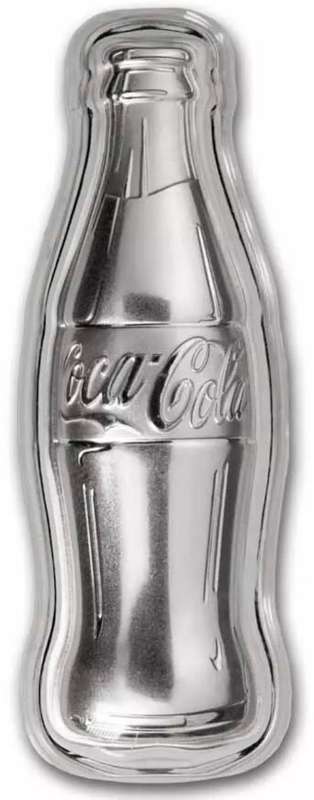 Coca-Cola® 1 Oz Silver Shaped Bottle in Stylish Tin Box With Certificate