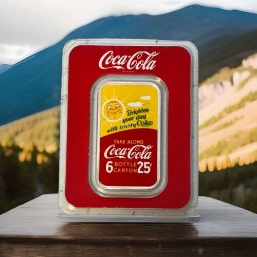 1oz .999 Silver Bar Coca Cola | Summer Fun Colorized Bar (in TEP)