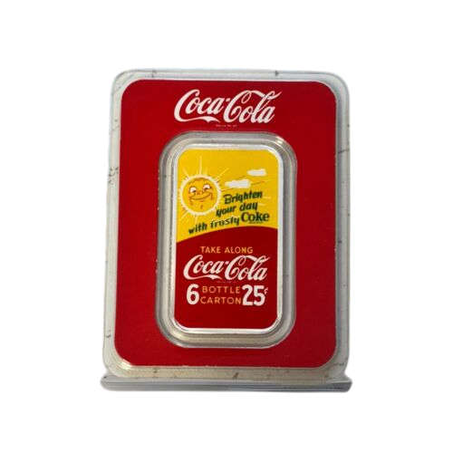 1oz .999 Silver Bar Coca Cola | Summer Fun Colorized Bar (in TEP)