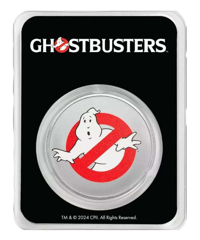 Ghostbusters® 40th Anniversary Colourised 1oz Silver $2 Niue 2024.