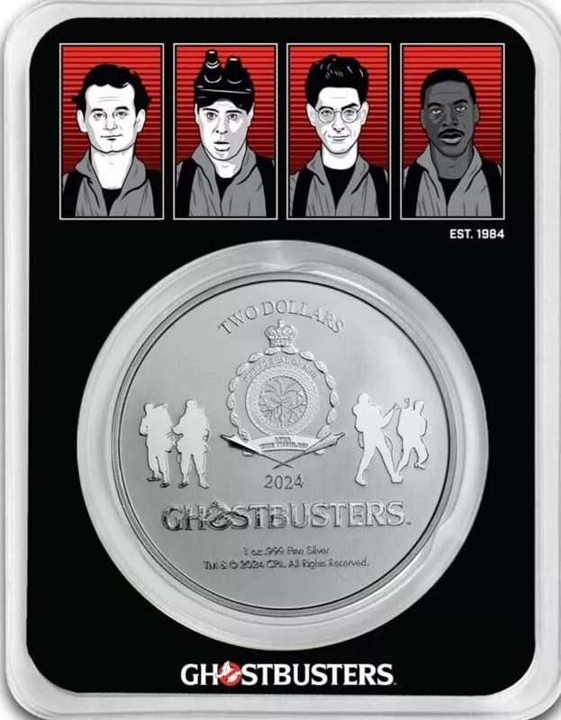 Ghostbusters® 40th Anniversary Colourised 1oz Silver $2 Niue 2024.