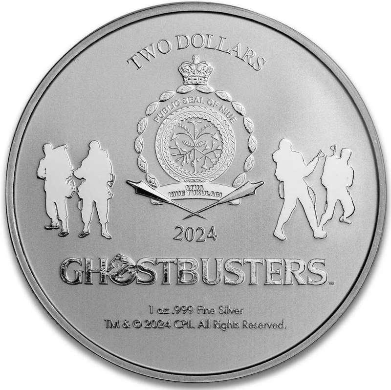 Ghostbusters® 40th Anniversary Colourised 1oz Silver $2 Niue 2024.