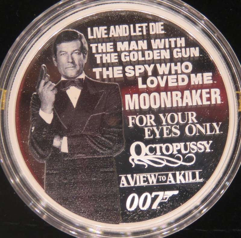 James Bond 007 Legacy Series Colourised 1oz Silver 2022 Tuvalu.