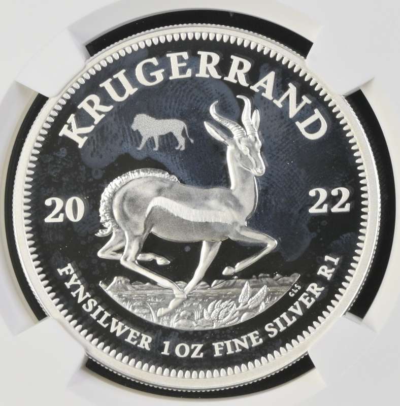 South Africa 2022 1oz Silver R5 Big 5 Series II -  Lion PF 66 Ultra Cameo NGC Graded PF 66