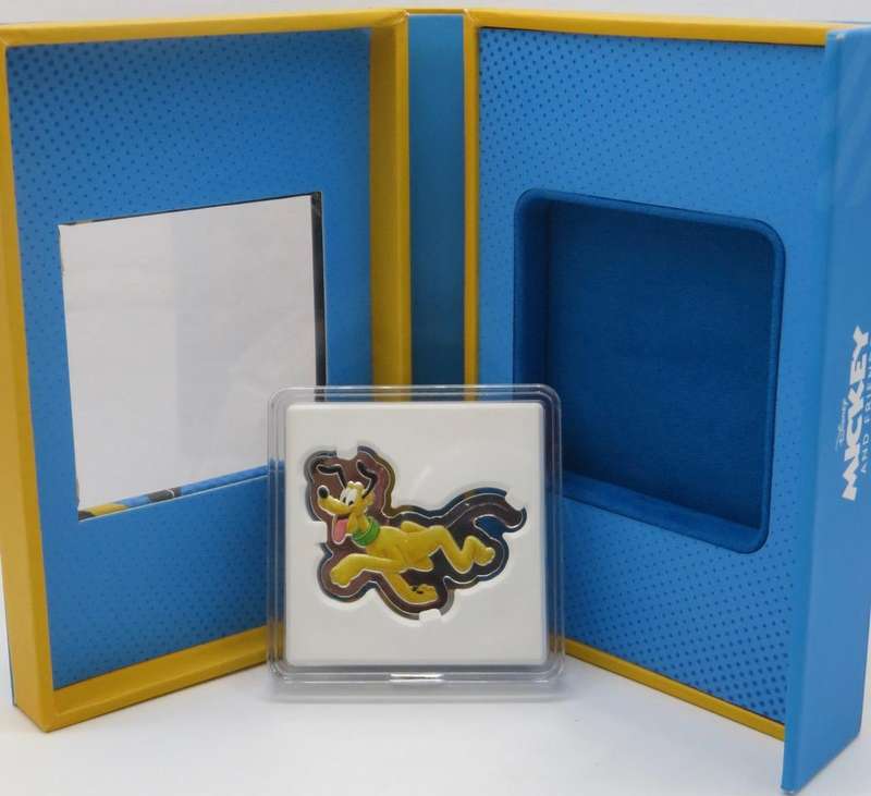 Disney® Pluto Shaped Colourised 1oz Silver 2021 Niue.