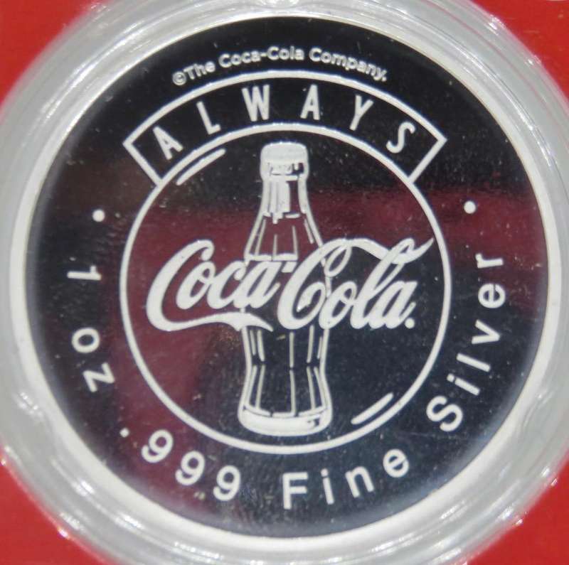 Coca-Cola® 1oz Fine Silver -  Polar Bear Colourised Round. .999 Fine Silver Coin - Always