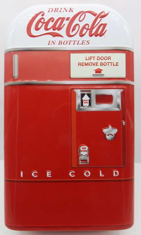 Coca-Cola® Vintage 1oz Silver Colourised Bottle With Stunning Coca Cola Money Box Tin & COA.