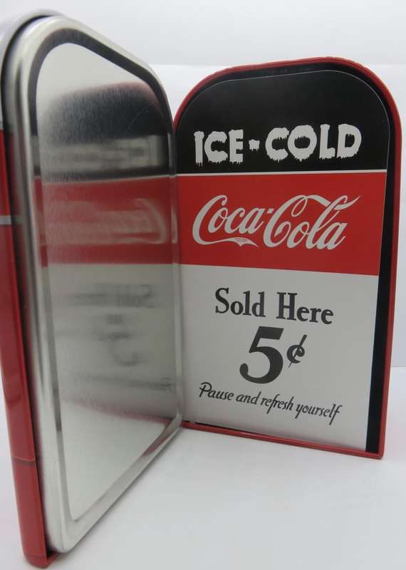 Coca-Cola® Vintage 1oz Silver Colourised Bottle With Stunning Coca Cola Money Box Tin & COA.