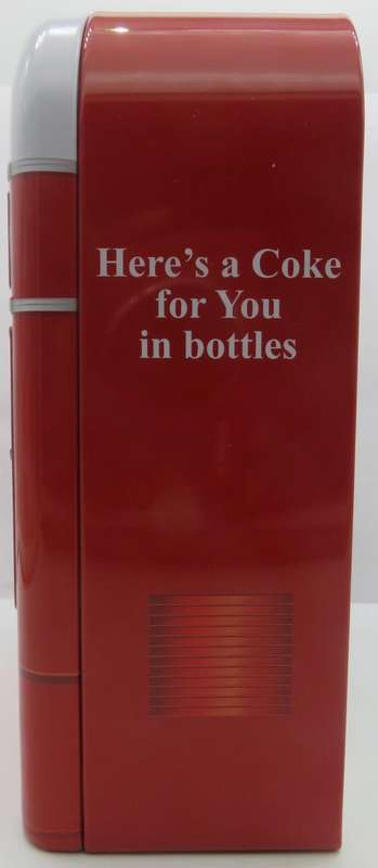 Coca-Cola® Vintage 1oz Silver Colourised Bottle With Stunning Coca Cola Money Box Tin & COA.