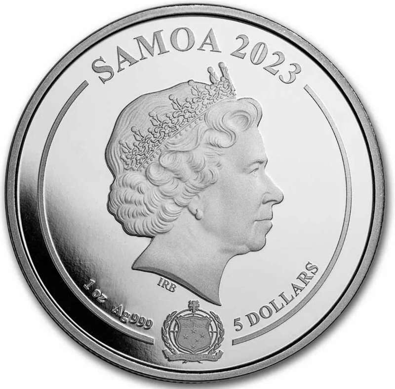 Looney Tunes ® Tweety Colourised 1oz Silver $5 Samoa 2023.