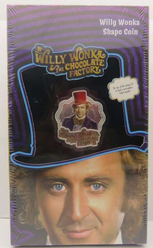 Willy Wonka & The Chocolate Factory ® 1oz Silver $5 Samoa 2024. Lucky Golden Ticket? (Sealed)