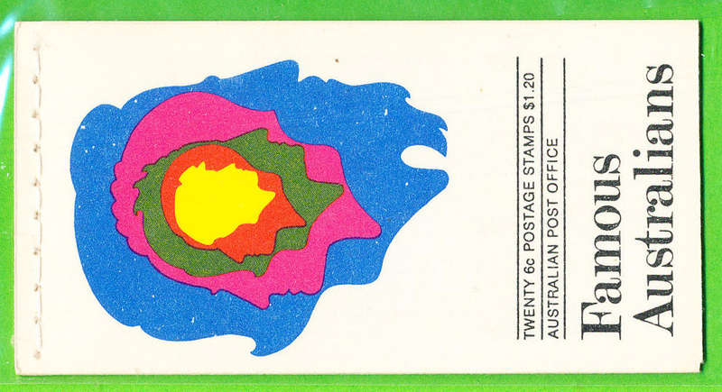 Australia Stamp Booklets - 1970 - Famous Australians - $1-20 booklet of 6c x 20 stamps complete . SB
