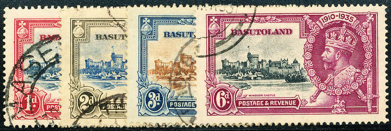 Basutoland - 1935 - Silver Jubliee - set of 4 fine used . SACC 11-14 .