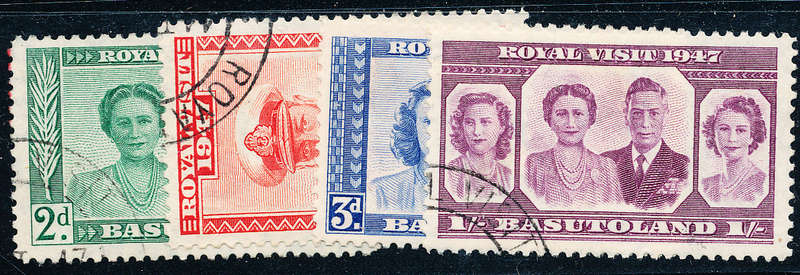 Basutoland - 1947 - Royal Visit - set of 4 fine used . SACC 32-35 .